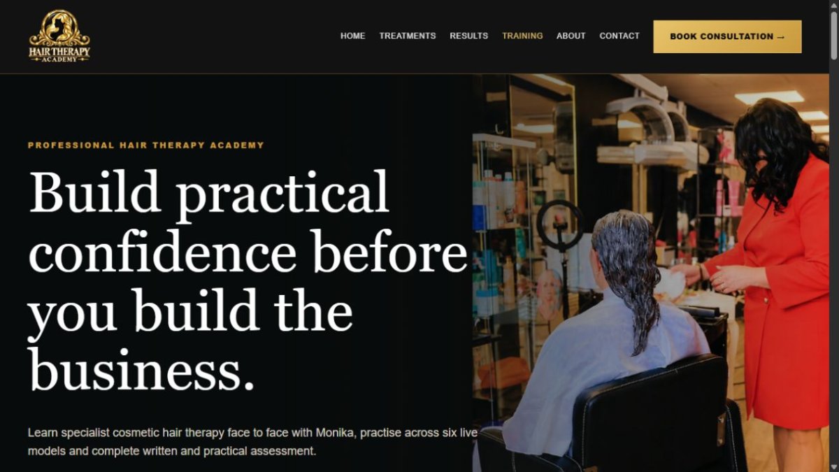 Professional training page