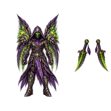 MIR Forever Assassin: original Eclipse armour with matching paired daggers