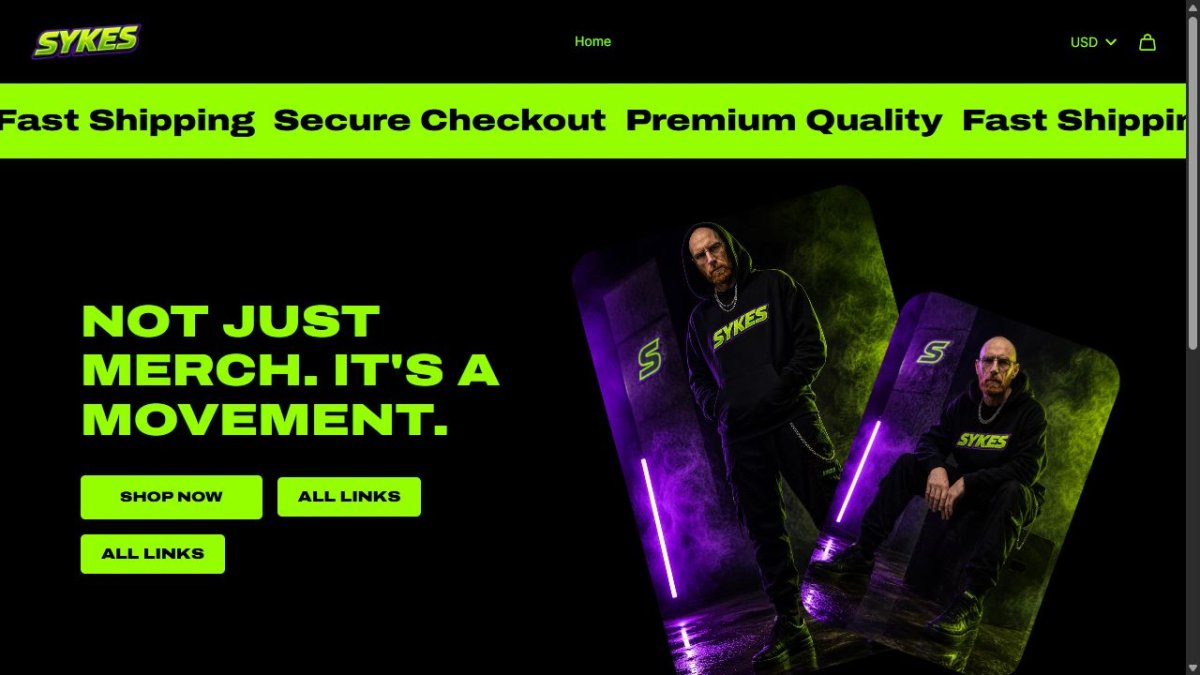 SYKES merchandise shop design